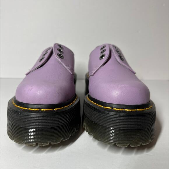 Dr. Marten’s 1461 Quad II Leather Platform Derby Shoes Women's Lilac 30612 Sz 5 - Picture 3 of 10